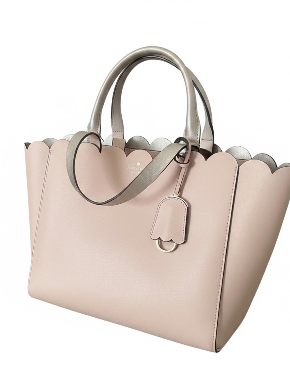 kate spade Blush Pink Scallop-Trim Leather Tote